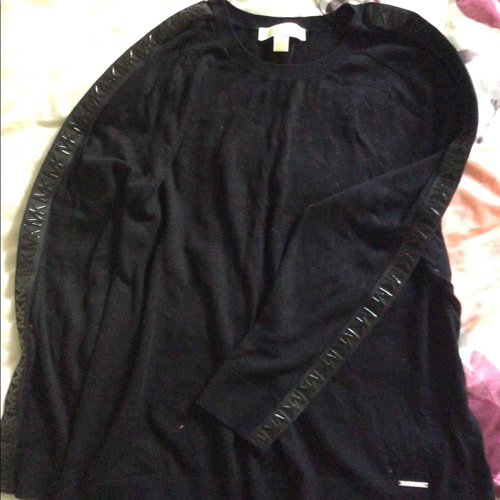 Michael kors black sweater arms detailed